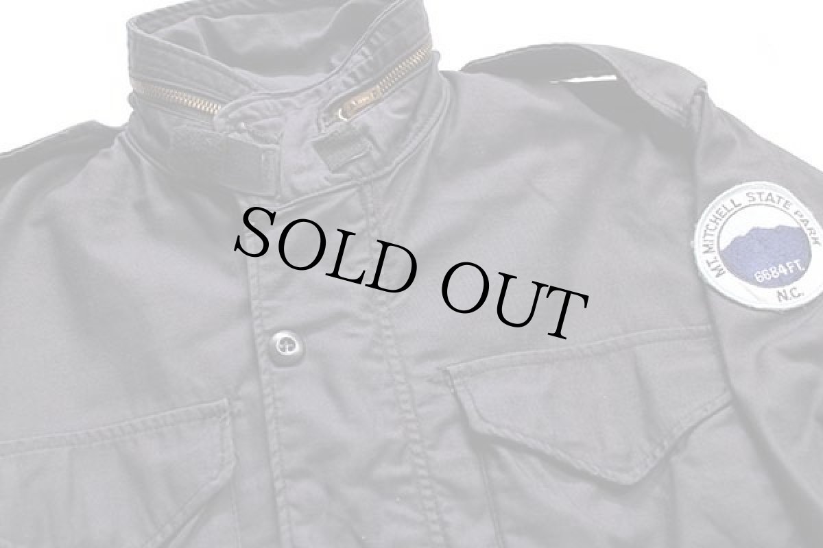 画像3: 90s UNKNOWN MT.MITCHELL STATE PARK パッチ付き M-65 フィールドジャケット 黒 (3)