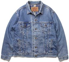 画像1: 90s USA製 Levi'sリーバイス 70699 チェック ネルライナー デニムジャケット 4ポケット (1)