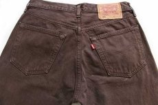 画像5: 90s フランス製 Levi'sリーバイス 501 カラーデニムパンツ 後染め 焦げ茶 w31★ユーロ (5)