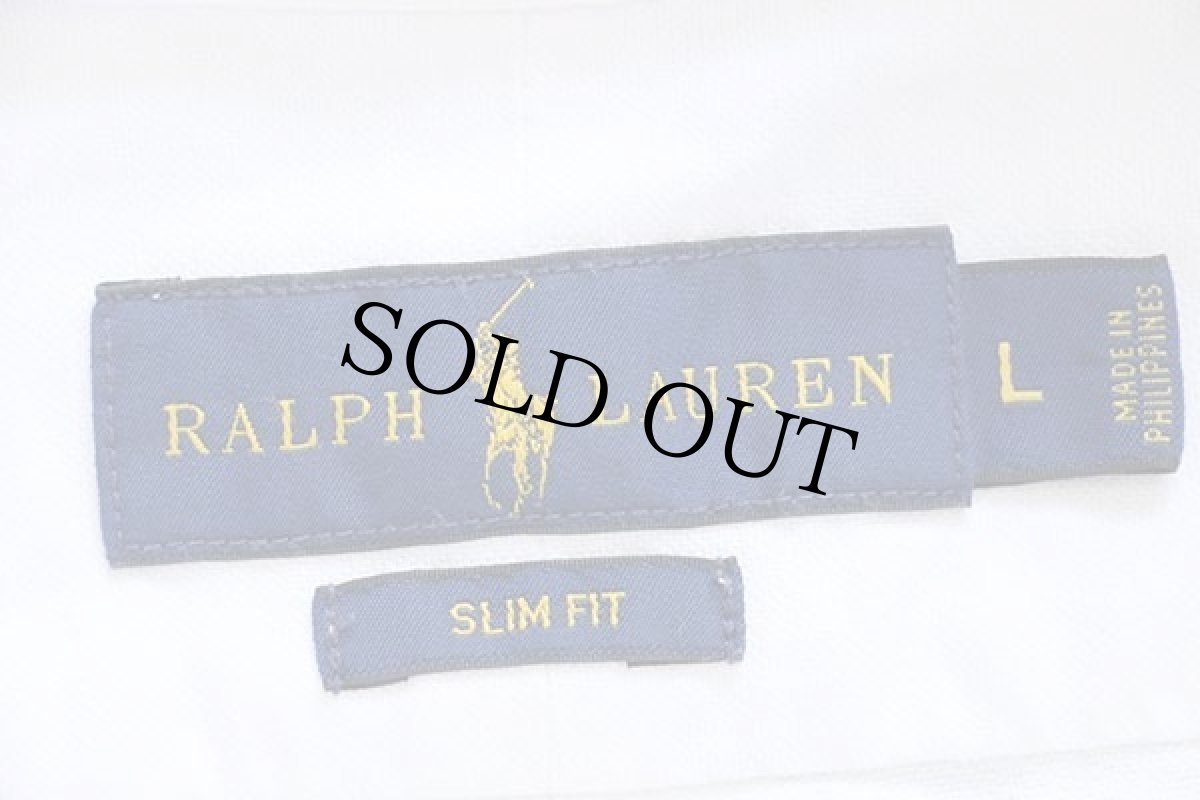 画像4: ラルフローレン ワンポイント ボタンダウン オックスフォード コットンシャツ 白 L (4)