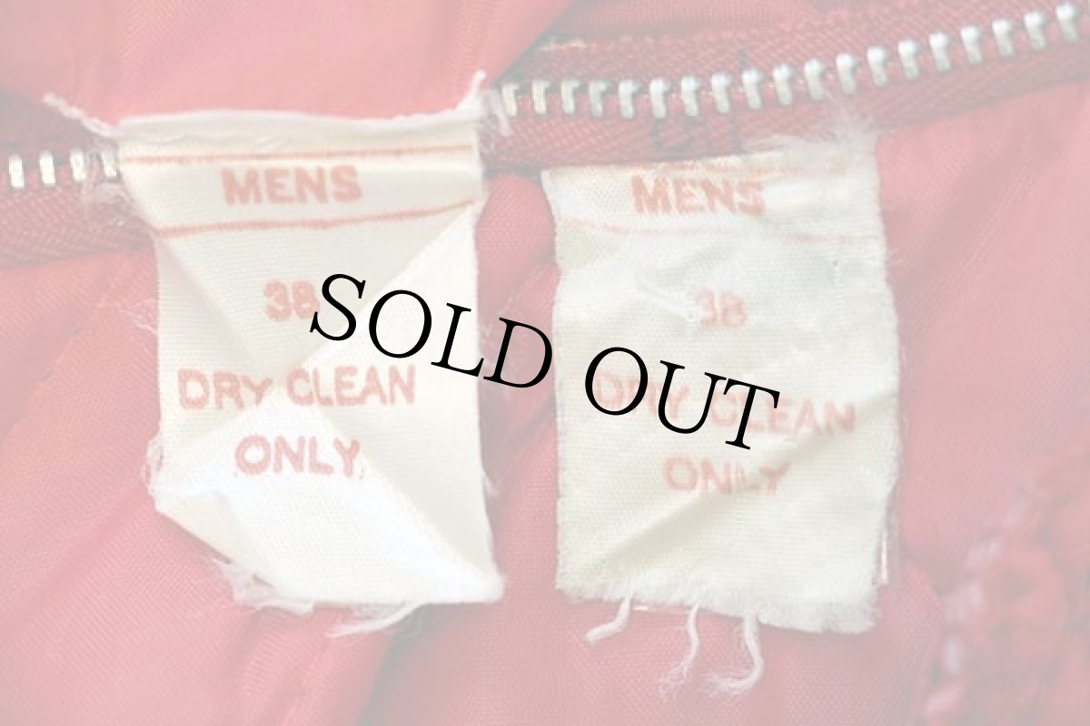 画像4: 80s ASHTON'S PORT ELGIN 刺繍 キルティングライナー付き コーデュロイスタジャン ワインレッド 38 (4)