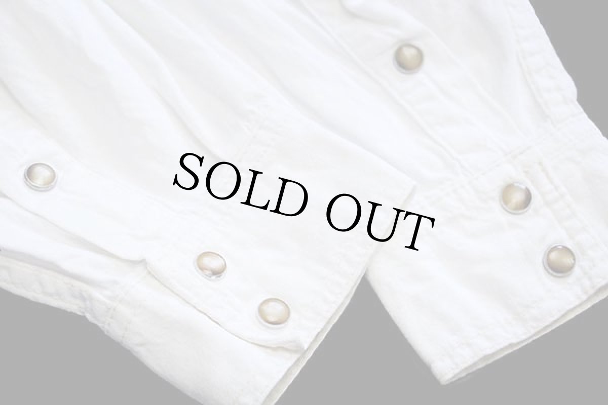 画像5: 90s Wranglerラングラー カラーデニム ウエスタンシャツ 生成り (5)