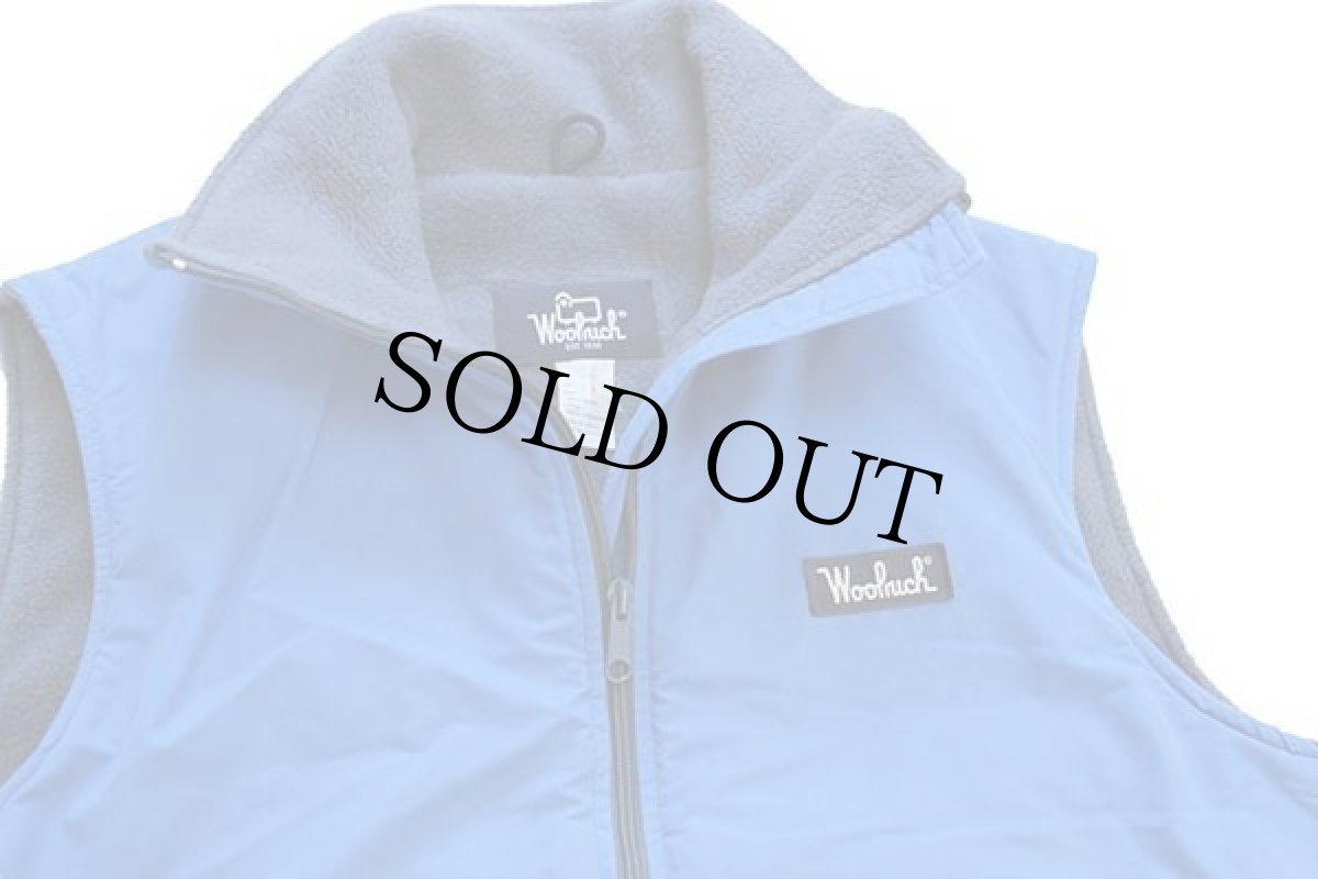 画像3: 80s USA製 Woolrichウールリッチ polarplus フリースライナー ナイロンベスト 青 M (3)