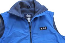 画像3: 80s USA製 Woolrichウールリッチ polarplus フリースライナー ナイロンベスト 青 M (3)