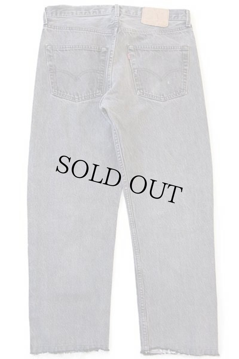 画像3: 90s フランス製 Levi'sリーバイス 501 先染め ブラック デニムパンツ カスタム ボロ W34★ユーロ (3)