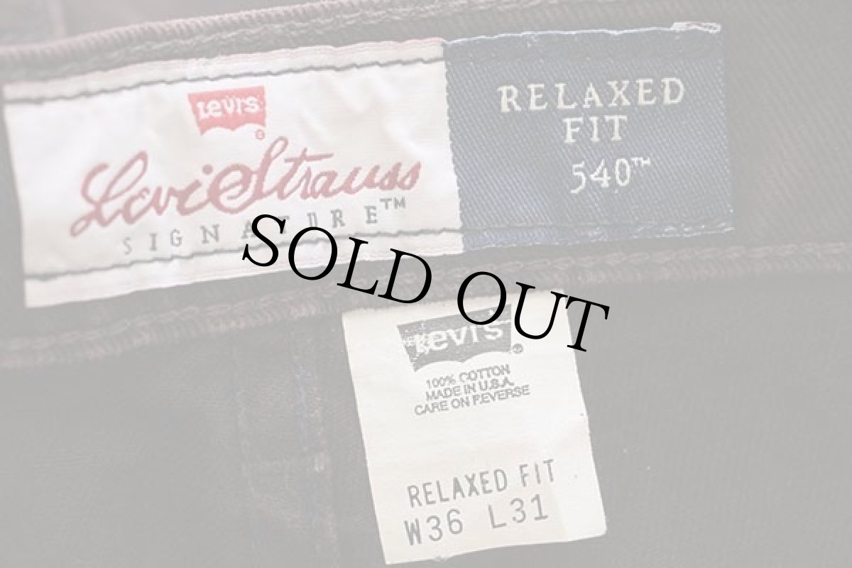 画像7: 90s USA製 Levi'sリーバイス SIGNATURE 540 カラーデニムパンツ チョコレート w36 L31 (7)