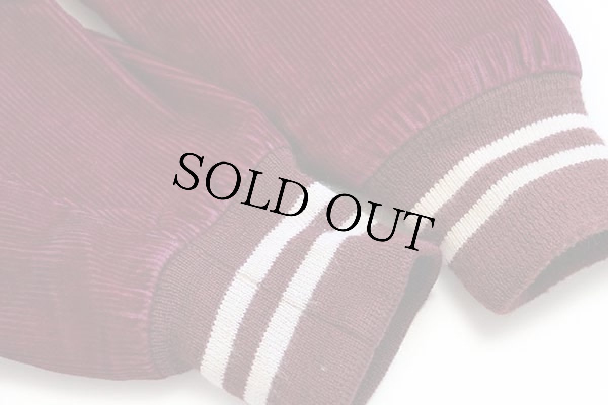 画像7: 80s ASHTON'S PORT ELGIN 刺繍 キルティングライナー付き コーデュロイスタジャン ワインレッド 38 (7)