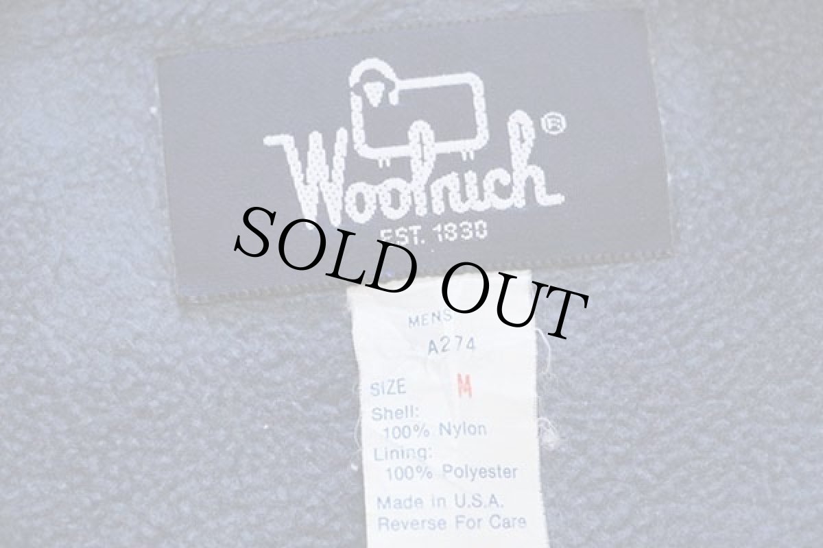 画像4: 80s USA製 Woolrichウールリッチ polarplus フリースライナー ナイロンベスト 青 M (4)