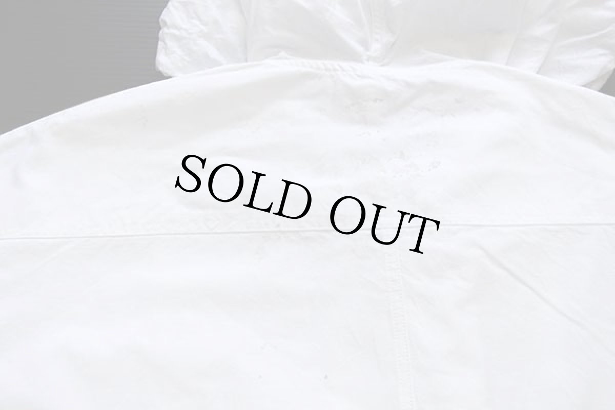 画像7: ビンテージ イタリア軍 コットン スノーカモ パーカー 白 2★モッズコート (7)