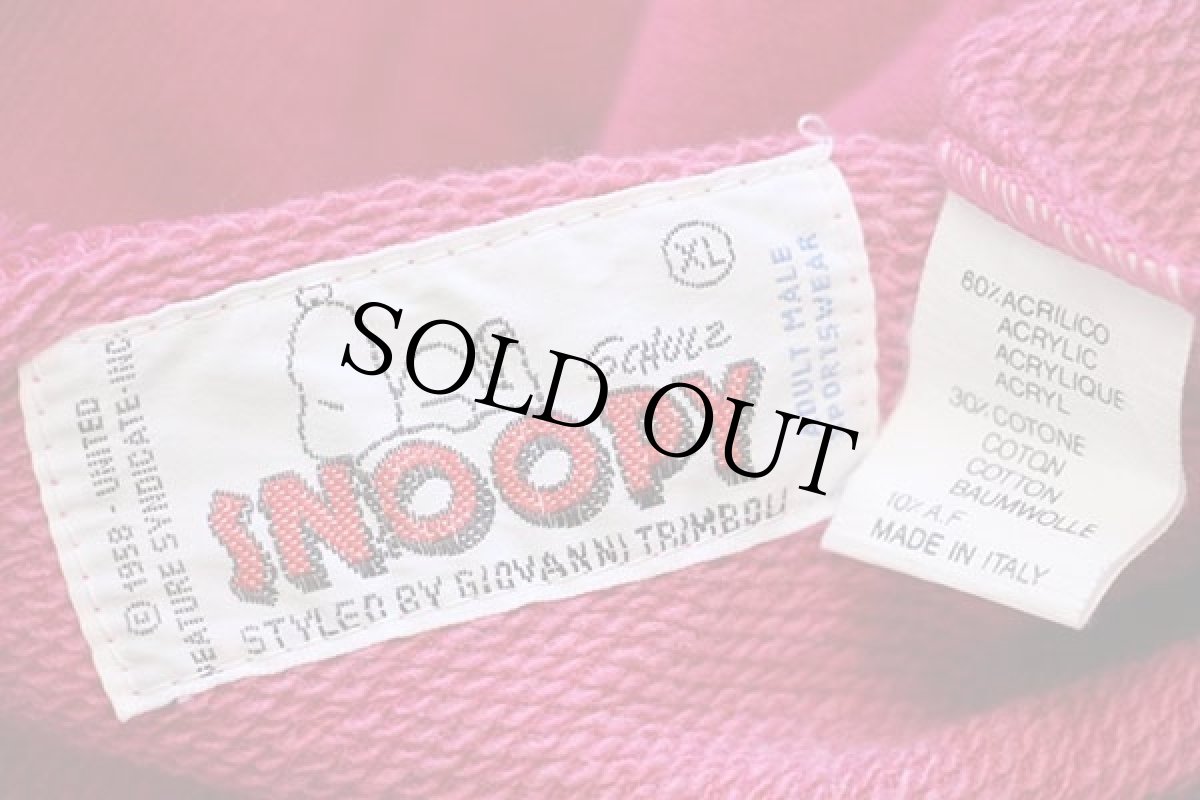 画像5: 80s イタリア製 SNOOPY スヌーピー MEXICO スウェット 濃ピンク XL (5)