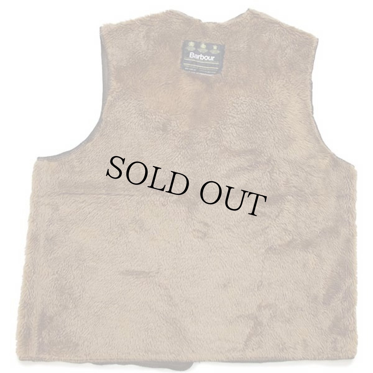 画像2: 90s 英国製 Barbourバブアー パイルライナー ボア ベスト ブラウン★11 (2)