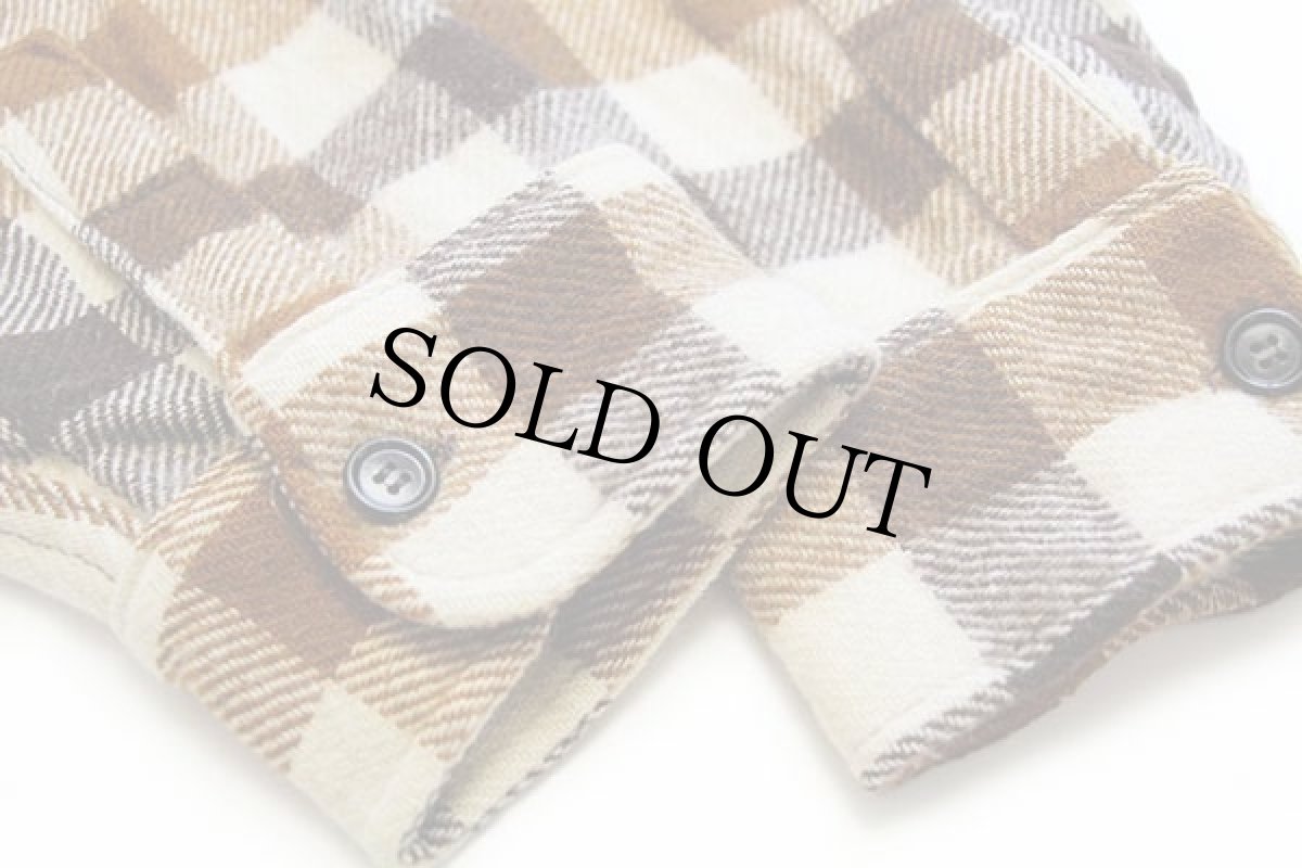 画像5: 70s EddieBauerエディーバウアー ブロックチェック ウールシャツ L (5)