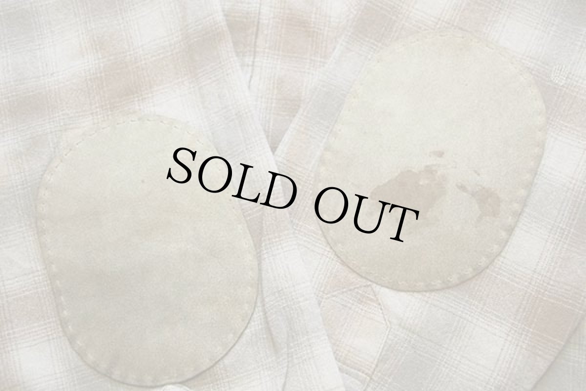 画像8: 70s PENDLETONペンドルトン オンブレチェック エルボーパッチ付き ウール ウエスタンシャツ ボロ L (8)