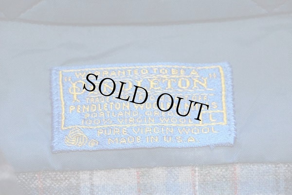 画像4: 70s USA製 PENDLETONペンドルトン タータンチェック ボタンダウン ウールシャツ L (4)