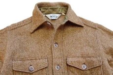 画像3: 70s Woolrichウールリッチ ツイード ウールシャツ 茶 (3)