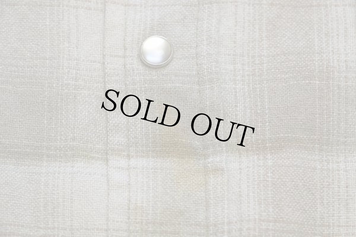 画像6: 70s PENDLETONペンドルトン オンブレチェック エルボーパッチ付き ウール ウエスタンシャツ ボロ L (6)