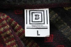 画像4: イタリア製 F.LLI BARBIERI フォークロア ラグ柄 ウール混 シャツ L (4)