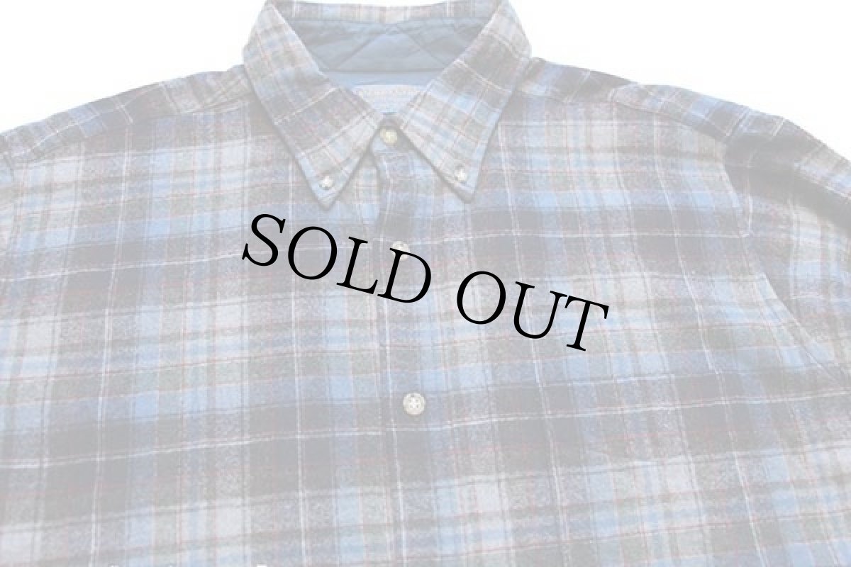 画像3: 70s USA製 PENDLETONペンドルトン タータンチェック ボタンダウン ウールシャツ L (3)