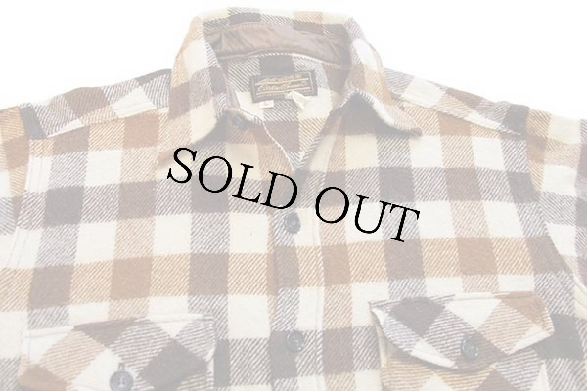 画像3: 70s EddieBauerエディーバウアー ブロックチェック ウールシャツ L (3)