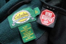 画像4: 00s カナダ製 Cabela'sカベラス NEW YORK FIELD DIVISION 刺繍 WINDSTOPPER フリースジャケット 緑 XL (4)