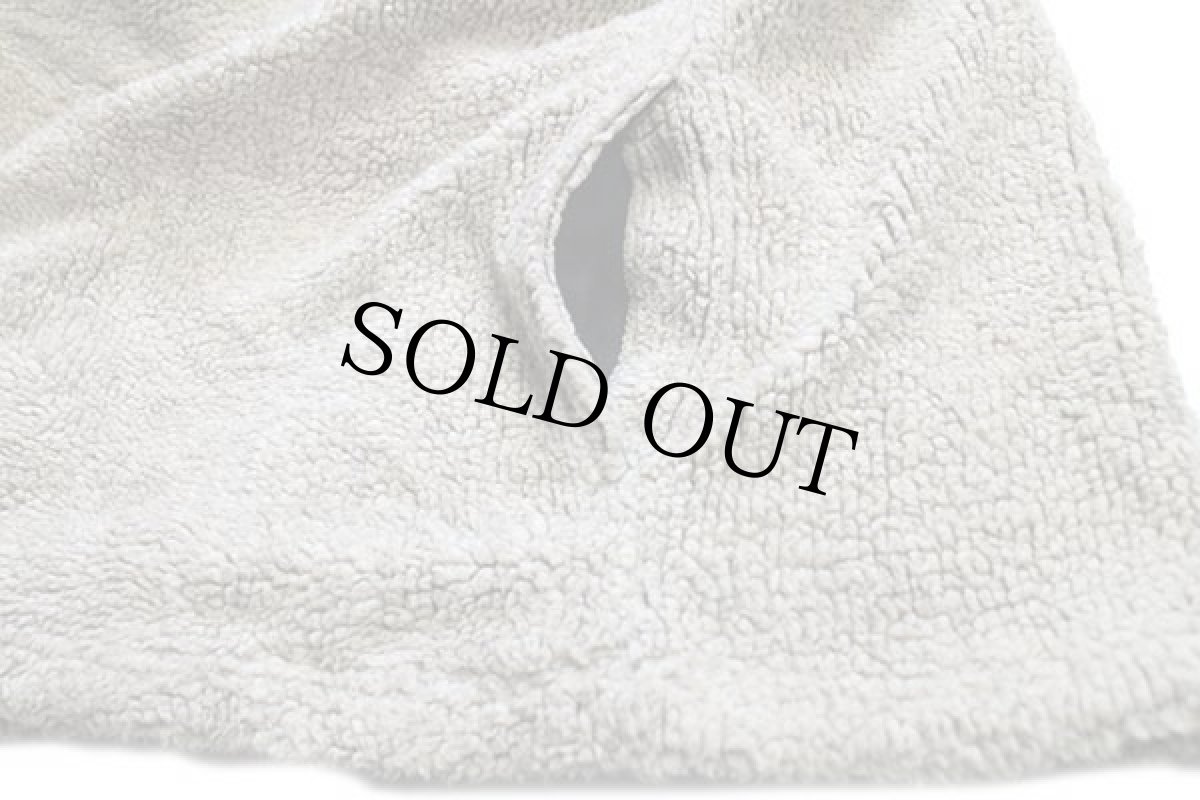 画像5: 90s USA製 Columbiaコロンビア ハイネック ハーフジップ プルオーバー パイル フリース ベージュ (5)