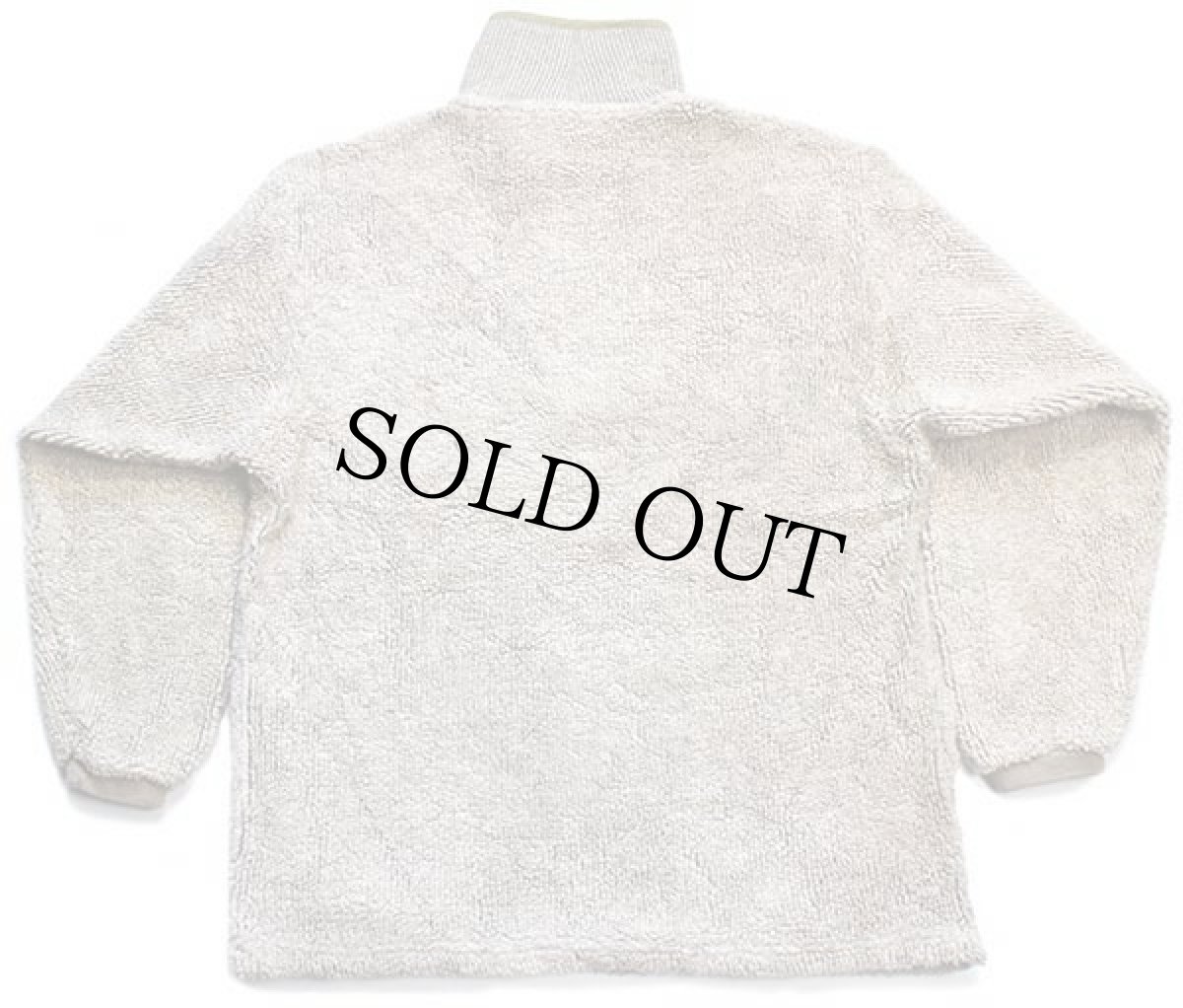 画像2: 90s USA製 Columbiaコロンビア ハイネック ハーフジップ プルオーバー パイル フリース ベージュ (2)