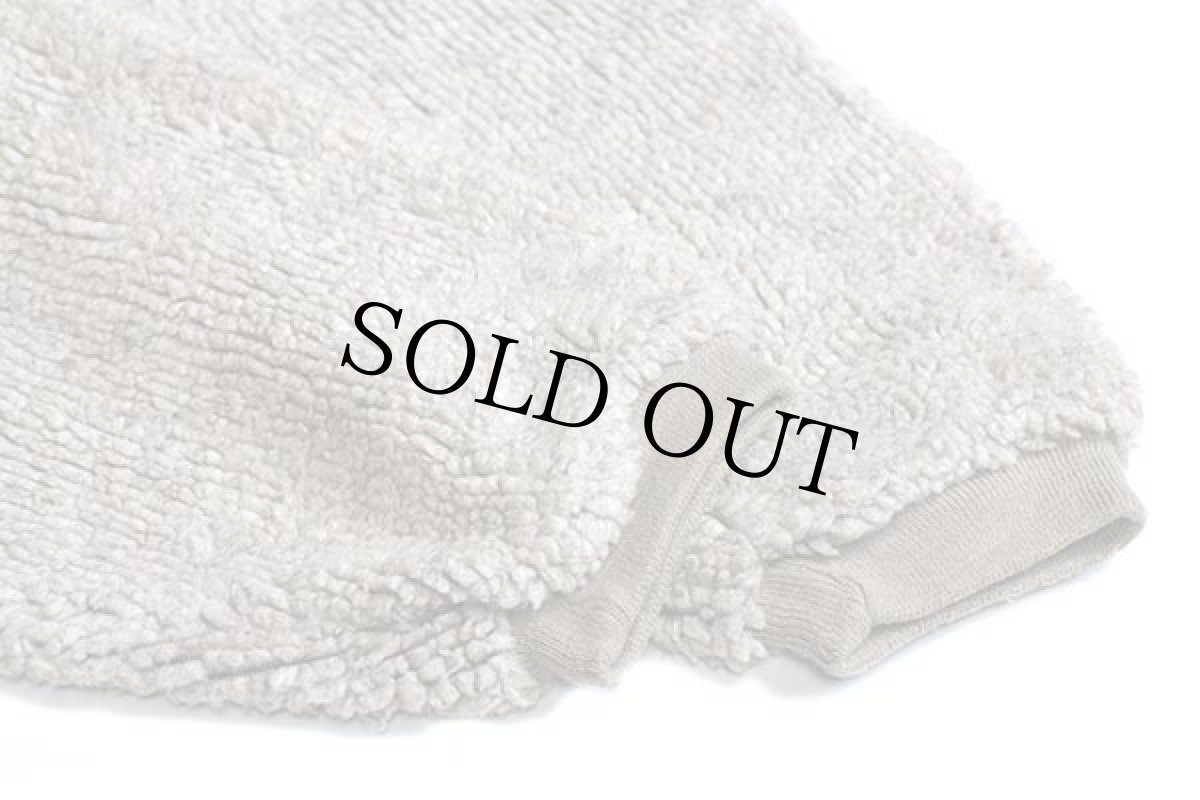 画像6: 90s USA製 Columbiaコロンビア ハイネック ハーフジップ プルオーバー パイル フリース ベージュ (6)