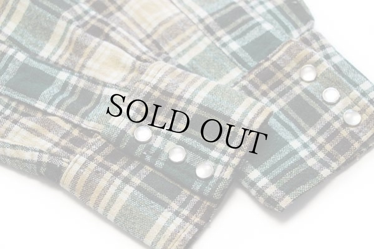 画像6: 70s Woolrichウールリッチ タータンチェック ウール ウエスタンシャツ (6)