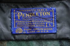 画像4: 70s USA製 PENDLETONペンドルトン ブロックチェック ウールシャツ L (4)