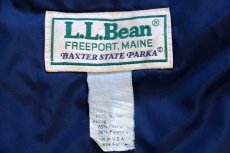 画像4: 80s USA製 L.L.Bean BAXTER STATE PARKA 中綿入り ナイロン マウンテンパーカー 青 (4)