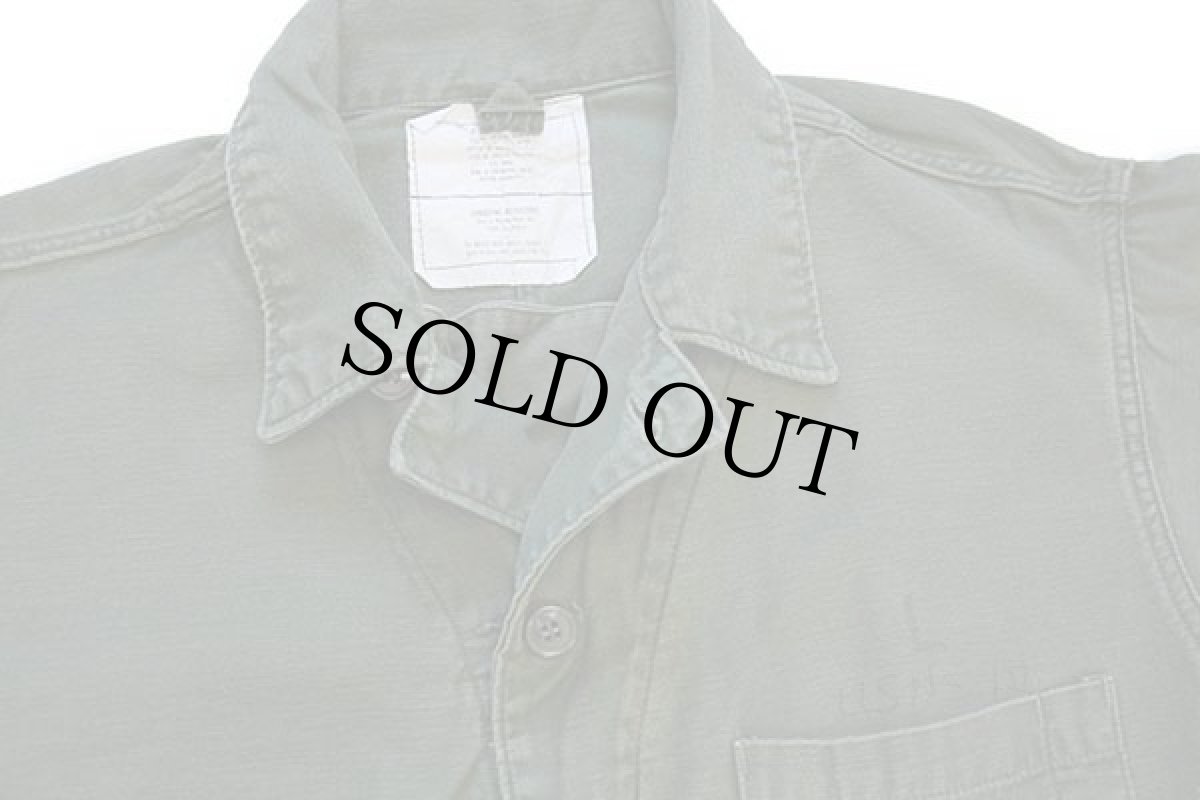 画像4: 80s 米軍 U.S.NAVY コットンサテン カバーオール オールインワン オリーブグリーン L★つなぎ (4)