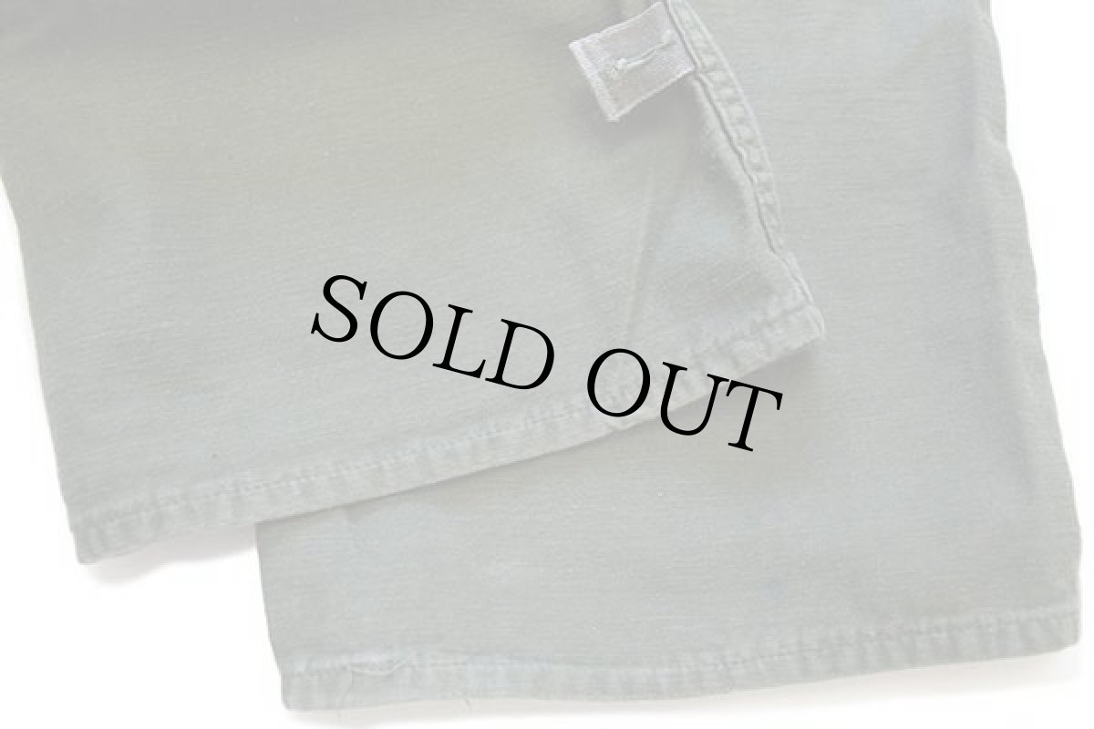 画像9: 80s 米軍 U.S.NAVY コットンサテン カバーオール オールインワン オリーブグリーン L★つなぎ (9)