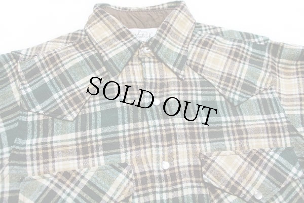 画像3: 70s Woolrichウールリッチ タータンチェック ウール ウエスタンシャツ (3)