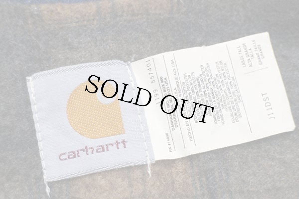 画像4: 90s USA製 carharttカーハート ブランケットライナー デニムジャケット 4ポケット L-T (4)