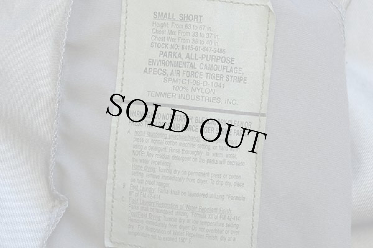 画像5: 00s 米軍 USAF APECS ABU デジタル タイガーカモ GORE-TEXゴアテックスパーカー S-S (5)