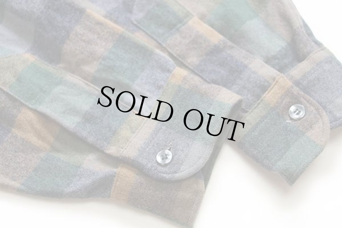 画像5: 70s USA製 PENDLETONペンドルトン ブロックチェック ウールシャツ L (5)