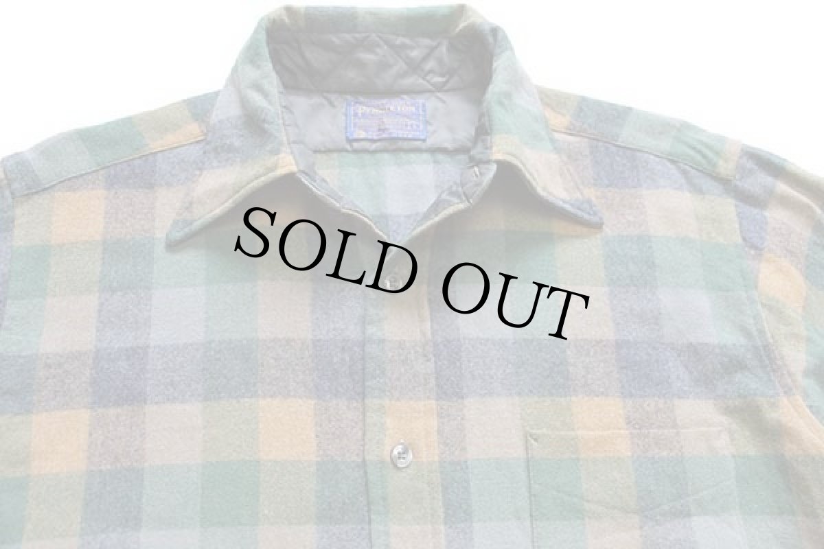 画像3: 70s USA製 PENDLETONペンドルトン ブロックチェック ウールシャツ L (3)