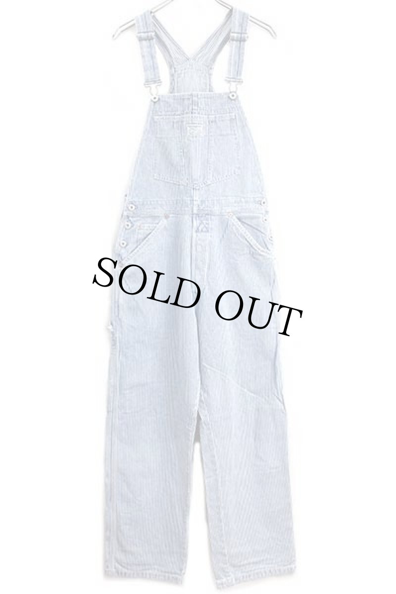 画像2: 90s Levi'sリーバイス ヒッコリー ストライプ オーバーオール w34★ユーロ (2)