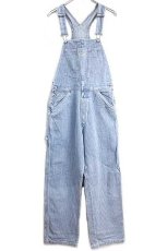 画像2: 90s Levi'sリーバイス ヒッコリー ストライプ オーバーオール w34★ユーロ (2)