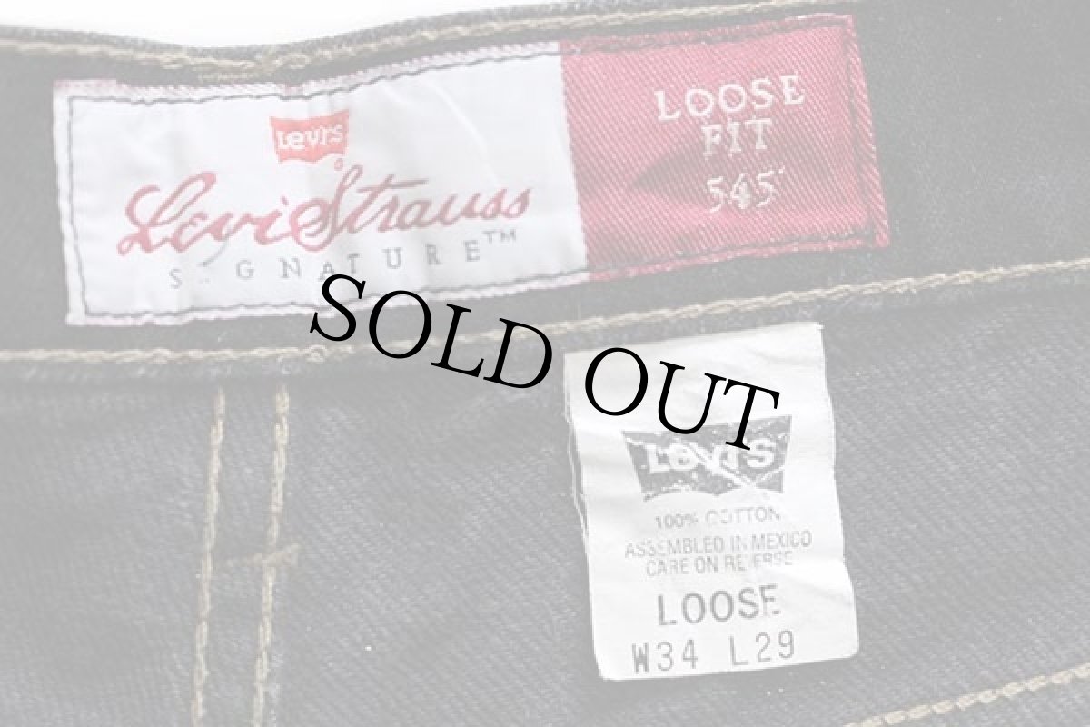 画像6: 90s メキシコ製 Levi'sリーバイス SIGNATURE 545 ブラック デニムパンツ w34 L29 (6)