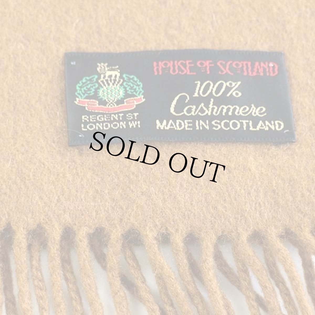 画像3: スコットランド製 HOUSE OF SCOTLAND 無地 カシミヤ マフラー ブラウン (3)