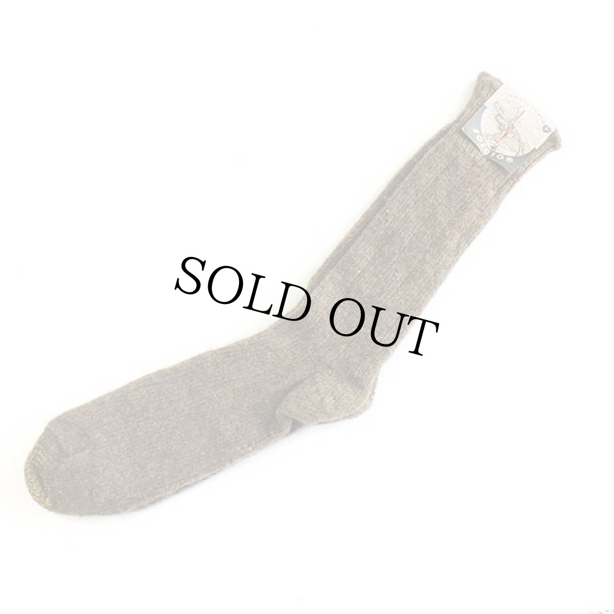 画像2: デッドストック★USA製 GOLDTOE ネップ入り ウール ソックス 焦げ茶 10-13★靴下 (2)