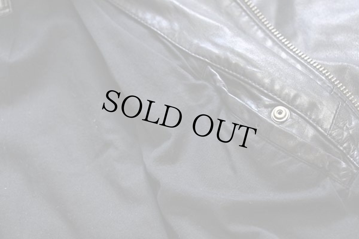 画像7: トルコ製 DIESELディーゼル HIGH SPEED ラムレザー パーカー 黒 L (7)