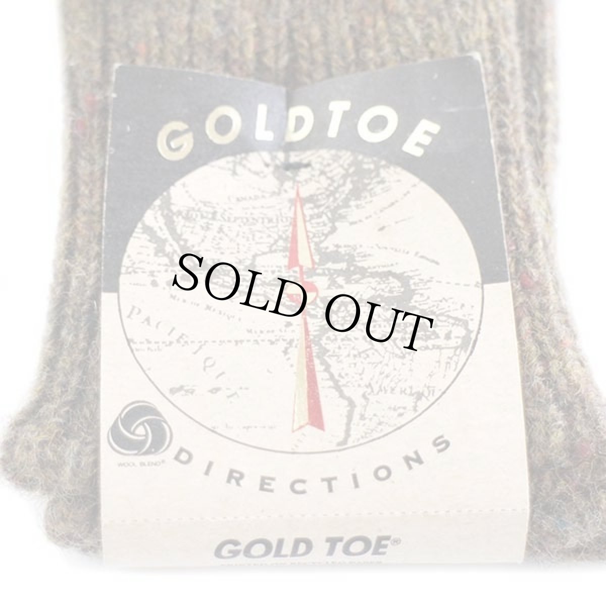 画像3: デッドストック★USA製 GOLDTOE ネップ入り ウール ソックス 焦げ茶 10-13★靴下 (3)