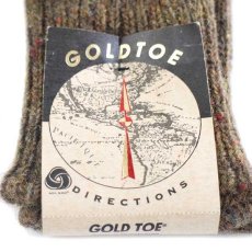 画像3: デッドストック★USA製 GOLDTOE ネップ入り ウール ソックス 焦げ茶 10-13★靴下 (3)