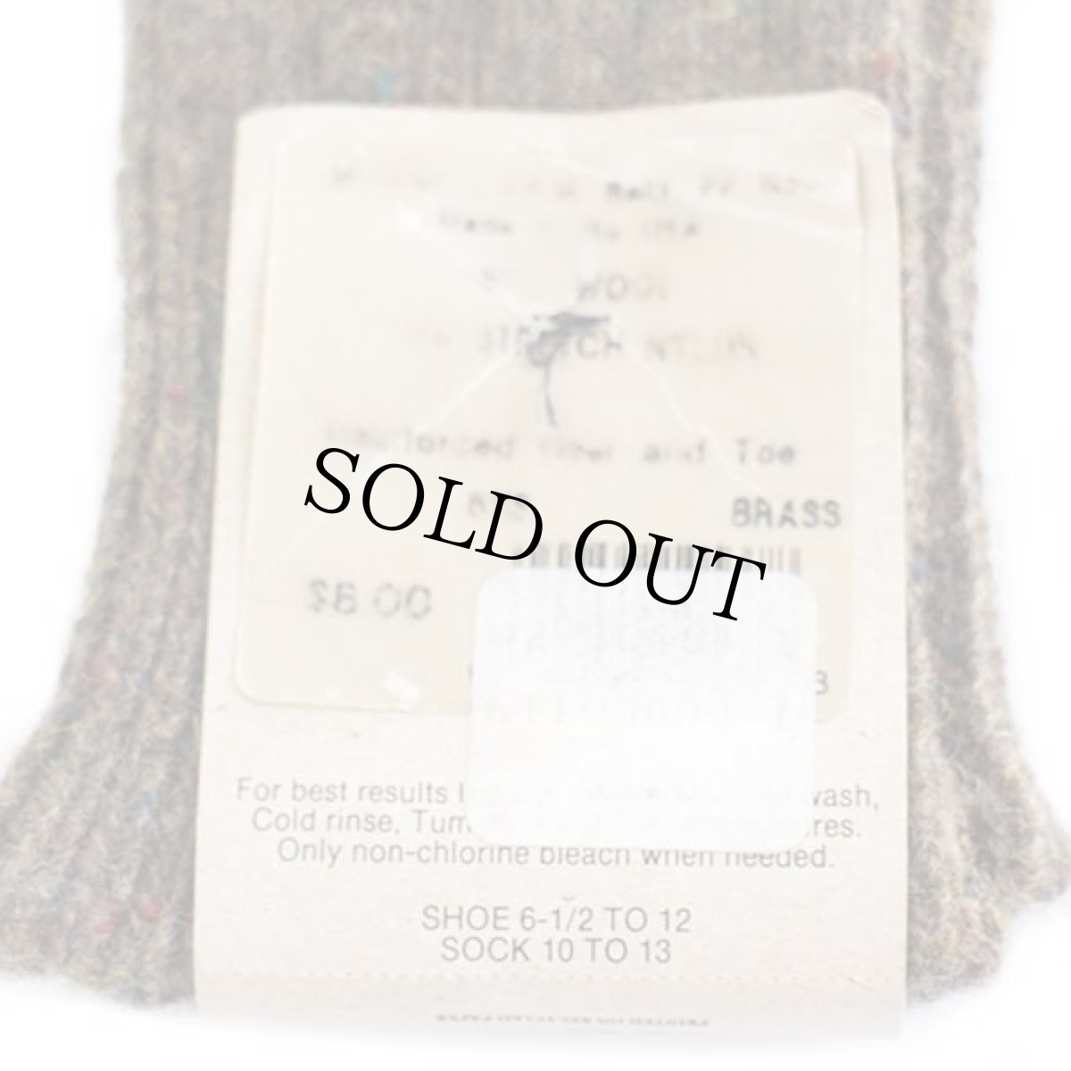 画像4: デッドストック★USA製 GOLDTOE ネップ入り ウール ソックス 焦げ茶 10-13★靴下 (4)