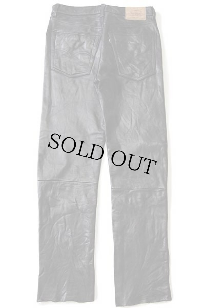 画像3: 90s Levi'sリーバイス 55185 レザーパンツ 黒 w32★ユーロ (3)