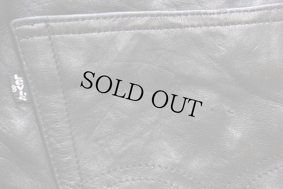 画像7: 90s Levi'sリーバイス 55185 レザーパンツ 黒 w32★ユーロ (7)