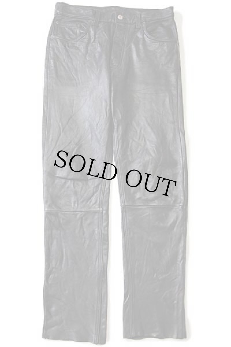 画像2: 90s Levi'sリーバイス 55185 レザーパンツ 黒 w32★ユーロ (2)