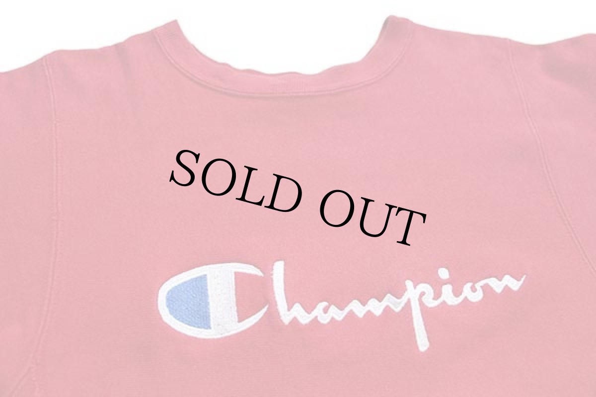 画像3: 80s USA製 Championチャンピオン スクリプト ビッグロゴ刺繍 リバースウィーブ スウェット 赤 S (3)